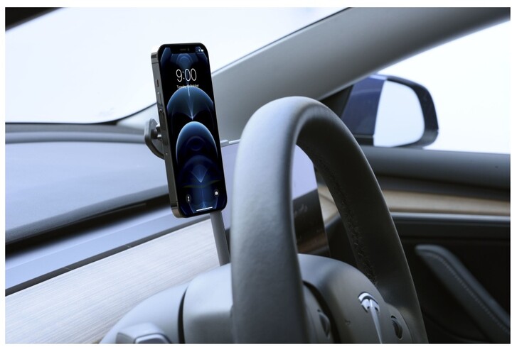 Cellularline univerzální držák do auta Mag Screen pro elektromobil Tesla, s podporou MagSafe, černá_1556077047