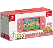 Nintendo Switch Lite, růžová + Animal Crossing: New Horizons Poukaz 200 Kč na nákup na Mall.cz + O2 TV HBO a Sport Pack na dva měsíce