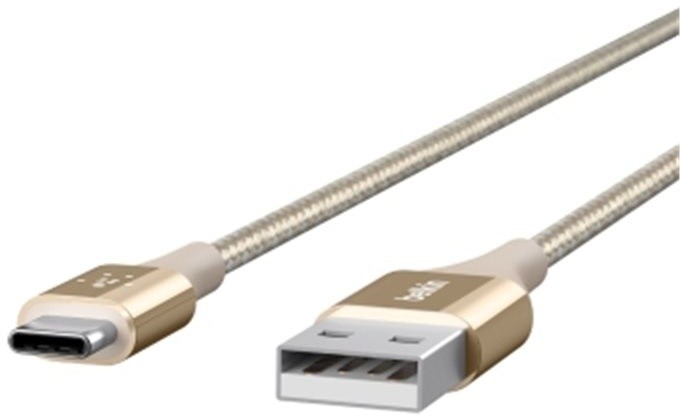 Belkin kabel Premium Kevlar USB-C to USB-A,1,2m, zlatý_2136808075