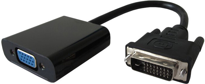 PremiumCord převodník DVI na VGA s krátkým kabelem, černá_1756715944