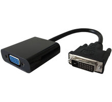 PremiumCord převodník DVI na VGA s krátkým kabelem, černá khcon-22