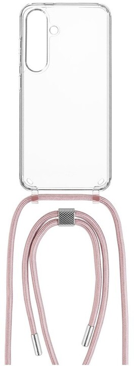 FIXED zadní kryt Pure Neck s růžovou šňůrkou na krk pro Samsung Galaxy S24_1535745744