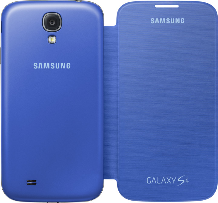 Samsung flip EF-FI950BCEG pro Galaxy S 4, modrá_491891609