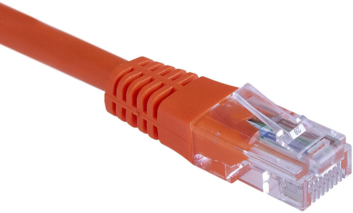 Masterlan patch kabel UTP, Cat5e, 0,25m, oranžová