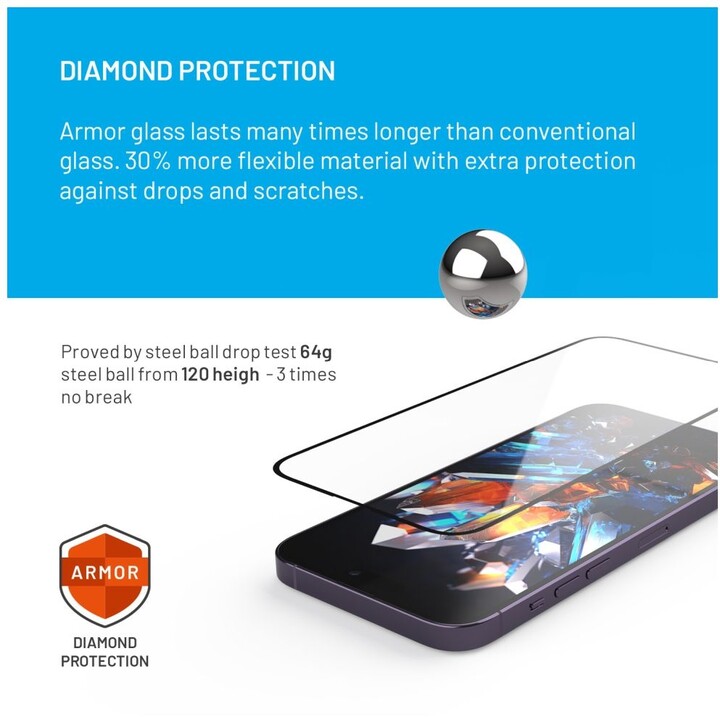 FIXED prémiové ochranné sklo Armor pro Samsung Galaxy S24, s aplikátorem, černá_1117972621