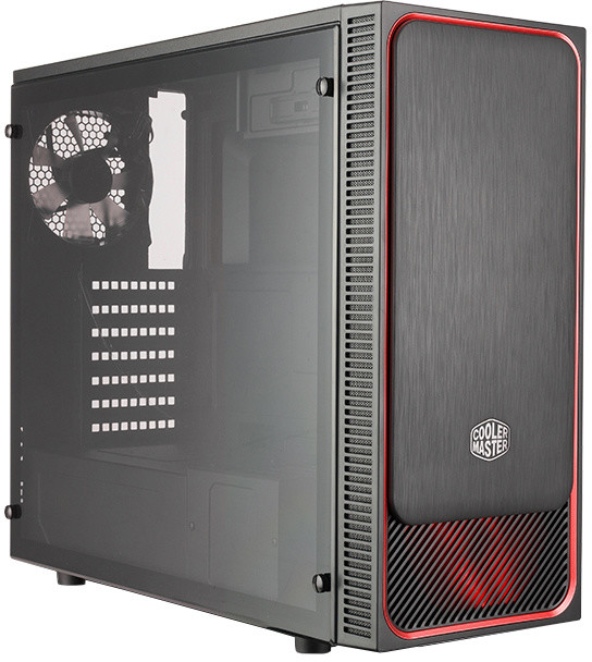 Cooler Master MasterBox E500L, černá, červený rámeček_1833805235