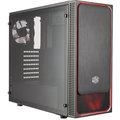 Cooler Master MasterBox E500L, černá, červený rámeček