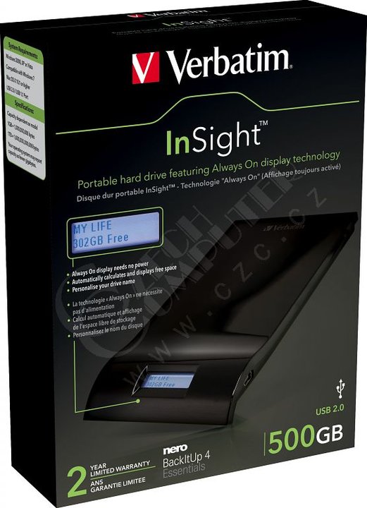 Verbatim InSight - 500GB_1871172769