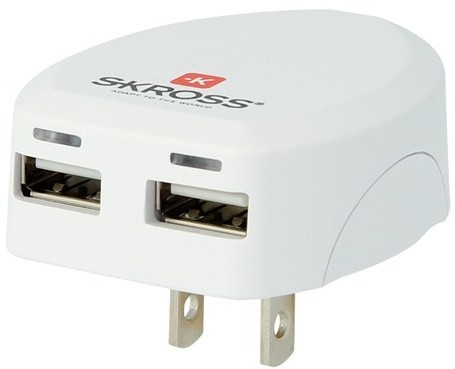SKROSS USB nabíjecí adaptér USA, 2400mA, 2x USB výstup_1097598736