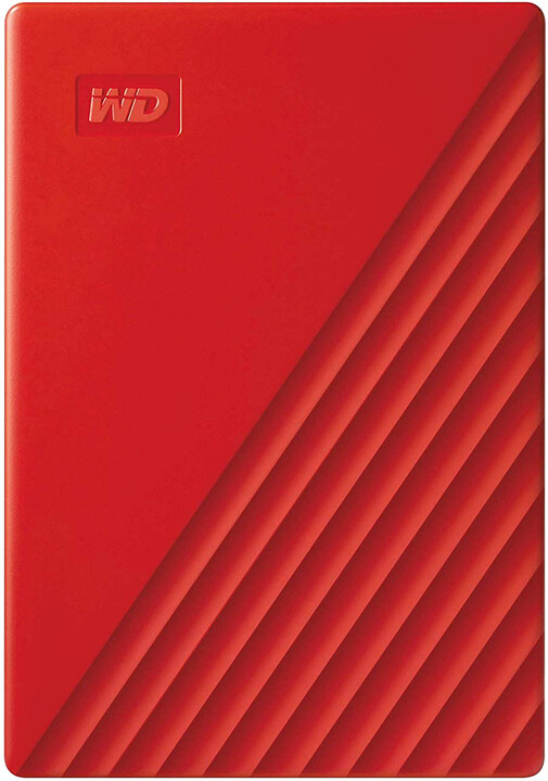 WD My Passport - 4TB, červená