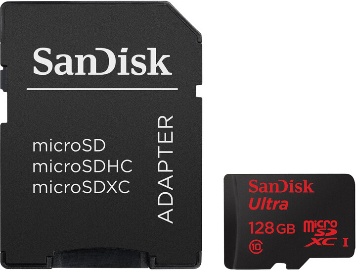 SanDisk Micro SDXC Ultra Android 128GB 80MB/s UHS-I + SD adaptér_1106872152