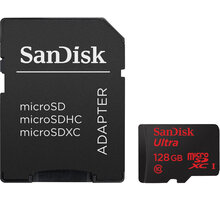 SanDisk Micro SDXC Ultra Android 128GB 80MB/s UHS-I + SD adaptér O2 TV HBO a Sport Pack na dva měsíce