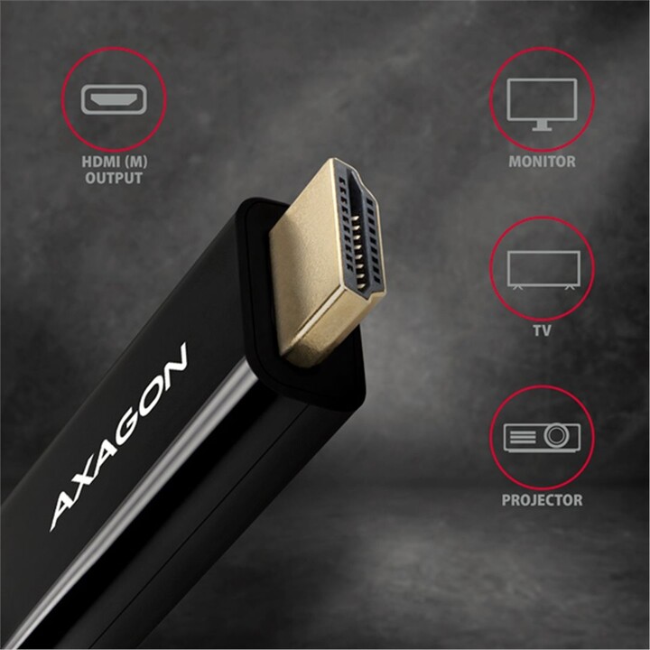 AXAGON kabel DisplayPort - HDMI 1.4, 4K@30Hz, 1.8m_304302676