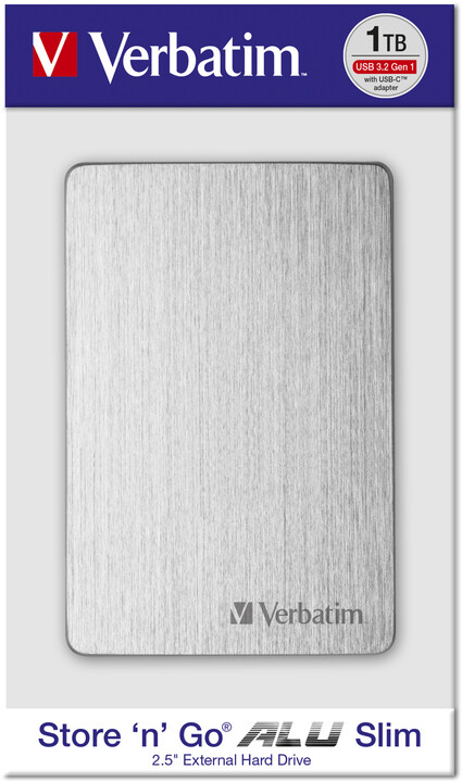 Verbatim Store´n´ Go ALU Slim - 2TB, stříbrná
