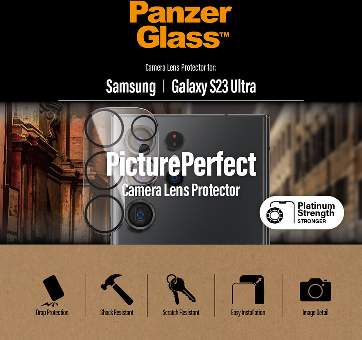 PanzerGlass ochranné sklo fotoaparátu pro Samsung Galaxy S23 Ultra_1685759693