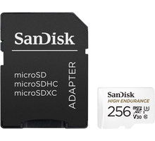 SanDisk Micro SDXC High Endurance 256GB 100MB/s UHS-I U3 + SD adaptér O2 TV HBO a Sport Pack na dva měsíce