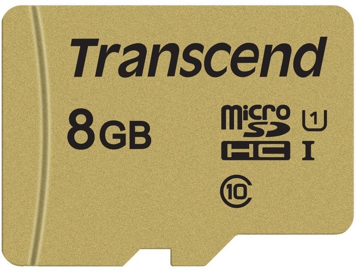 Transcend Micro SDHC 500S 8GB 95MB/s UHS-I U1 + SD adaptér_1090237581