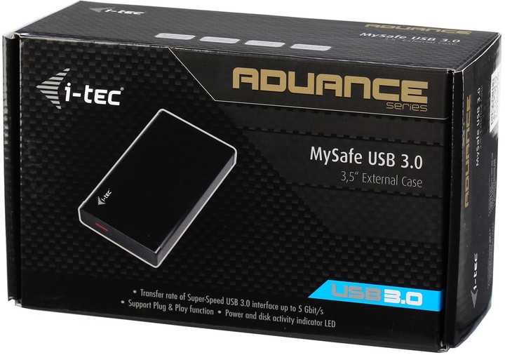 i-tec MYSAFE Advanced 3.5&quot; USB 3.0, černá_1626889949