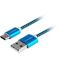 GoGEN kabel USB-A - USB-C, opletený, 1m, modrá_1419228213