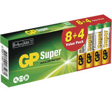 GP Super LR03 alkalická baterie (AAA) 8+4ks_1321842585