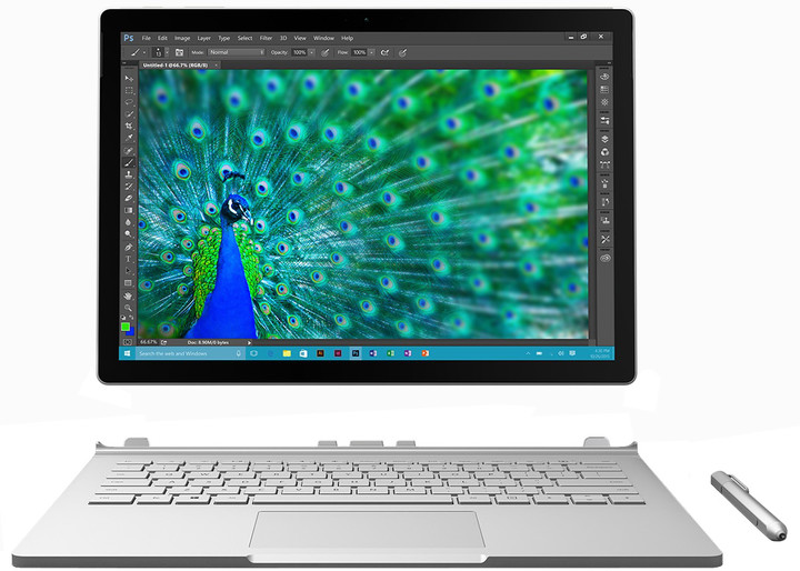 Microsoft Surface Book, stříbrná_609447157