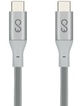 EPICO nabíjecí / datový kabel USB-C do USB-C (3.1) pletený 1,8m, stříbrný_237093566