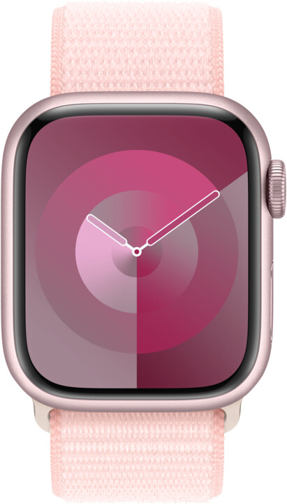 Apple Watch Series 9, 41mm, Pink, Light Pink Sport Loop_891447651