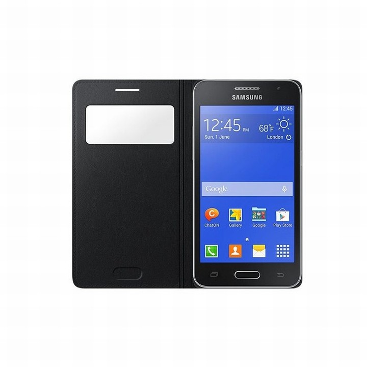 Samsung flipové pouzdro S-view EF-CG355BB pro Galaxy Core 2 (SM-G355), černá_1271948586