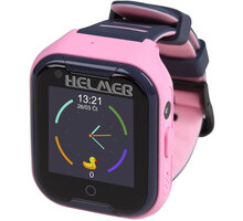 HELMER dětské hodinky LK 709 s GPS lokátorem, dotykový display, růžové - Zánovní zboží