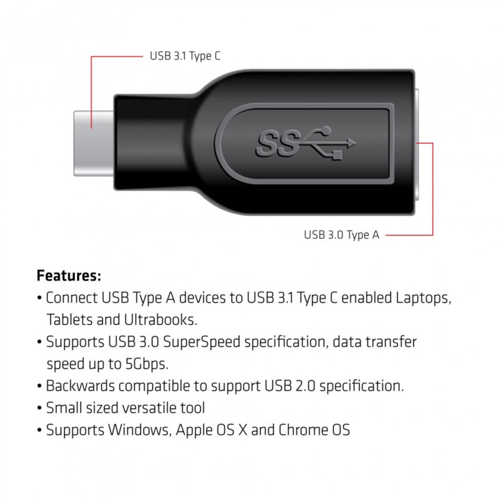 Club3D USB 3.1 TYPE C na USB 3.0 redukce_582442542