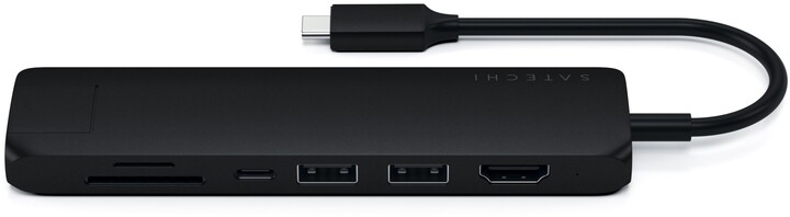Satechi USB-C Multiport - 1xHDMI 4K,2x USB-A,1x SD,1x Ethernet, černá_1664145855
