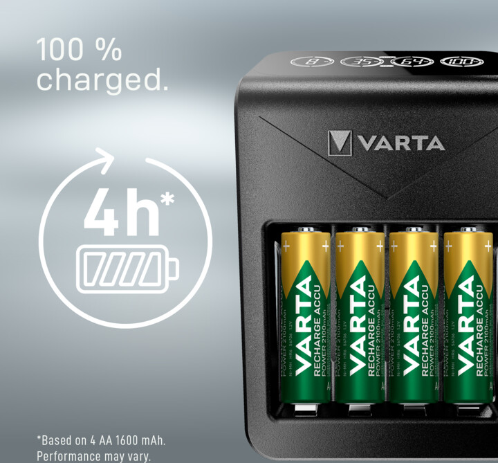 VARTA nabíječka Plug Charger+, včetně 4x AA 2600 mAh_1569034121