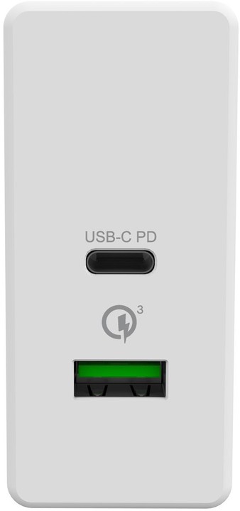 CELLY nabíječka PRO POWER s USB-C (PD) a USB portem, Qualcomm Quick Charge 3.0, bílá_2079169757
