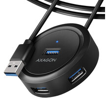 AXAGON HUE-P1AL 4x USB 3.2 Gen 1 ROUND hub, micro USB, kabel USB-A 1,2m_1651092859