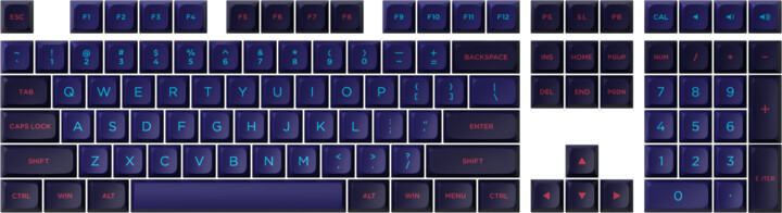 Akko Neon, 227 kláves, MDA, modrá/červená_1460266124
