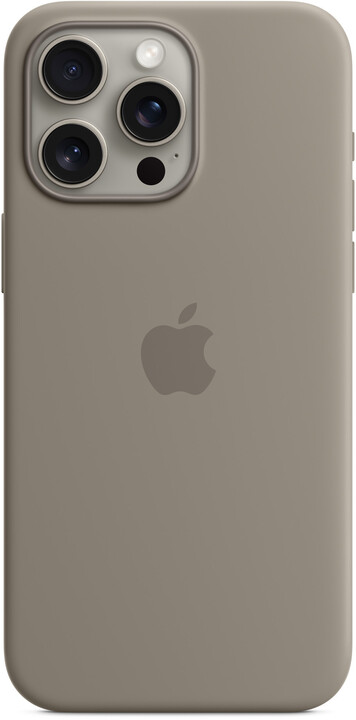 Apple Silikonový kryt s MagSafe pro iPhone 15 Pro Max, jílově šedá_1285701028