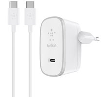 Belkin USB-C 230V nabíječka 5V/3A, vč. USB-C to USB-C kabelu, bílá_427943727