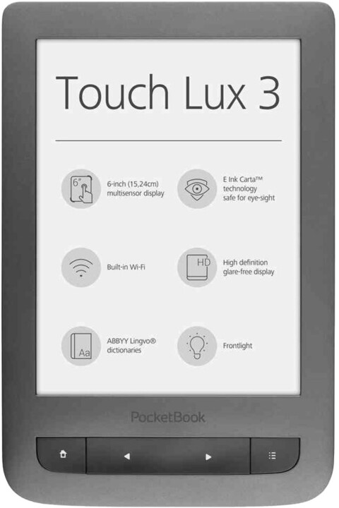 PocketBook 626 Touch Lux 3, 6&quot; E-ink, šedá_436685426