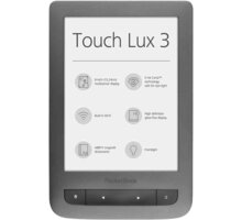 PocketBook 626 Touch Lux 3, 6&quot; E-ink, šedá_436685426