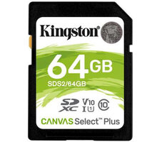 Kingston SDXC Canvas Select Plus 64GB 100MB/s UHS-I Poukaz 200 Kč na nákup na Mall.cz
