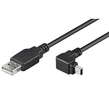 PremiumCord USB, A-B mini, 5pinů, konektor do úhlu 90°- 1,8m_209951757