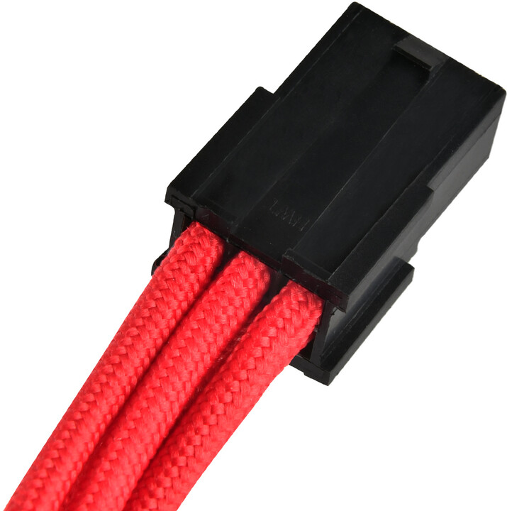 SilverStone prodloužení napájení 1 x 6pin na PCI-E 6pin 300mm, červená_1119787618