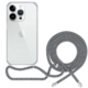 Spello by Epico zadní kryt se šňůrkou Crossbody pro iPhone 15, transparentní / černobílá šňůrka_1987458062