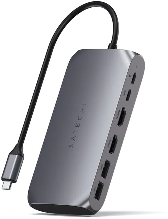 Satechi Aluminium USB-C Multimedia Adapter M1, 4K HDMI, USB-C PD 85W, USB-C data, 2x USB-A_1221243617