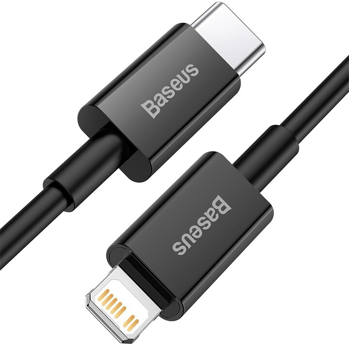 BASEUS kabel Superior Series USB-C - Lightning, rychlonabíjecí, 20W, 2m, černá_939611205