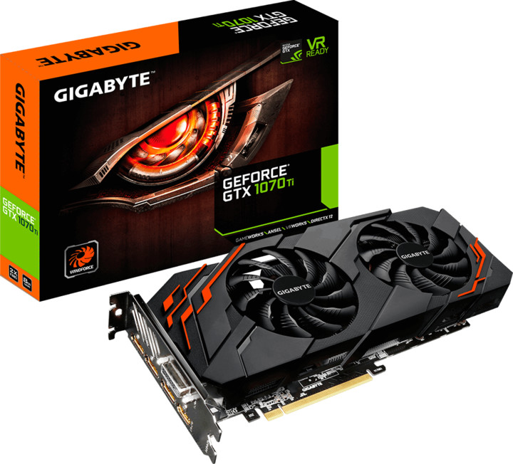 GIGABYTE GeForce GTX 1070 Ti WINDFORCE 8G, 8GB GDDR5