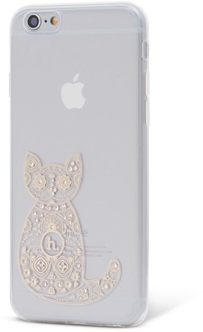 EPICO pružný plastový kryt pro iPhone 6/6S HOCO CAT - transparentní bílá_20289888
