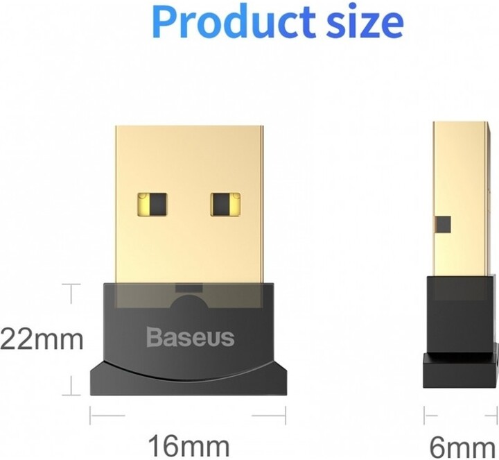 Baseus Bluetooth USB adaptér, černá_1684554412