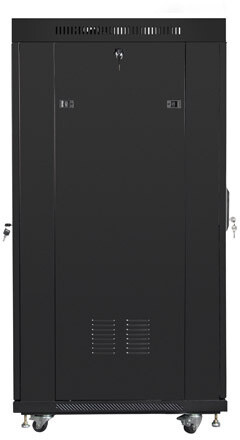 Lanberg FF01-8027-12BL, volně stojící rozvaděč, 27U/800x1000, skleněné dveře, černá_13770991