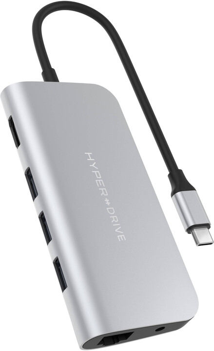 HyperDrive POWER 9 v 1 USB-C Hub, stříbrná_2128101211
